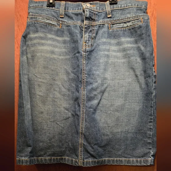 Ralph Lauren Polo Jeans Co. Blue Denim Skirt sz8 - Picture 2 of 8